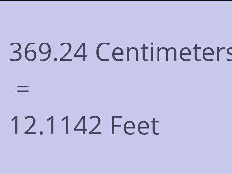 369.24 CM TO FEET