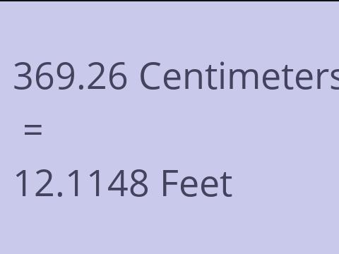 369.26 CM TO FEET