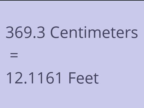 369.3 CM TO FEET