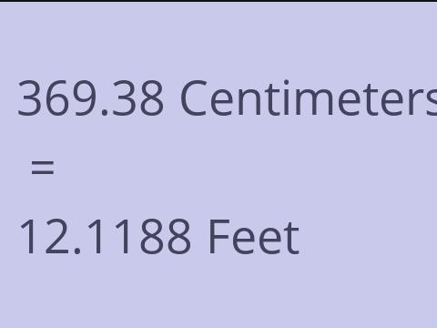 369.38 CM TO FEET