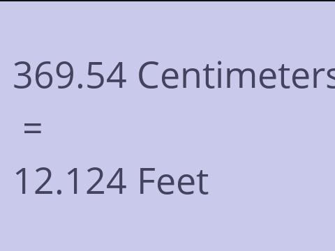 369.54 CM TO FEET