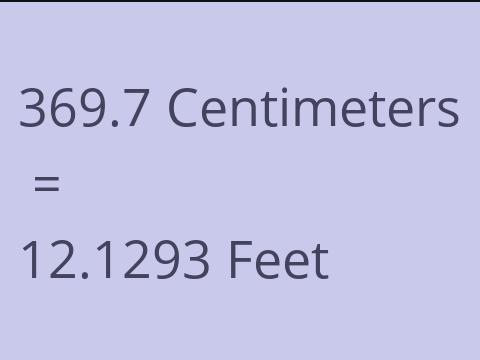 369.7 CM TO FEET