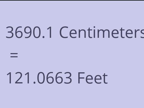 3690.1 CM TO FEET