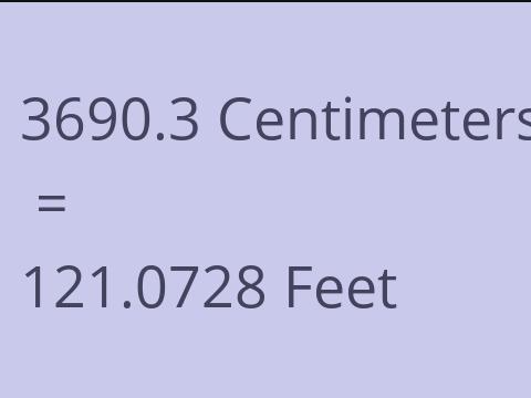 3690.3 CM TO FEET