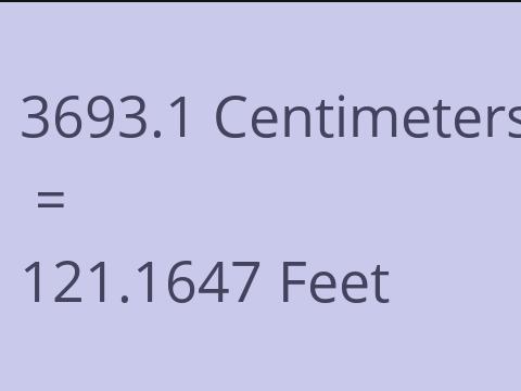 3693.1 CM TO FEET