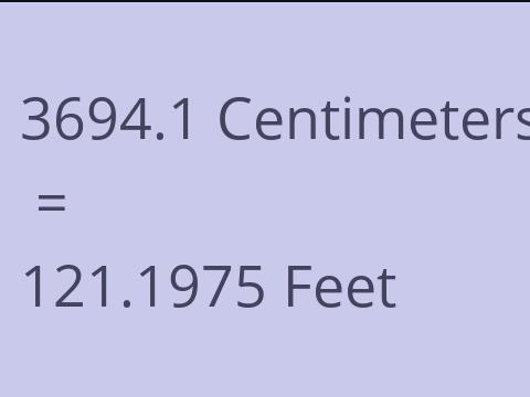 3694.1 CM TO FEET