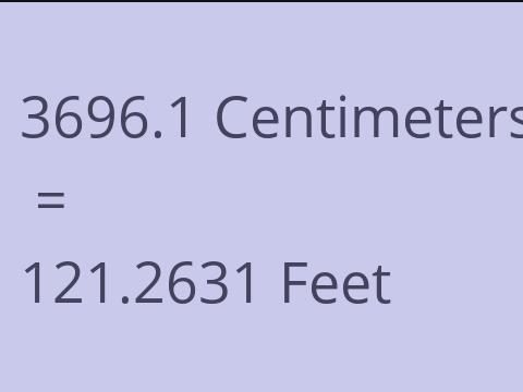 3696.1 CM TO FEET