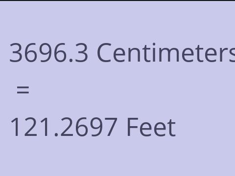 3696.3 CM TO FEET