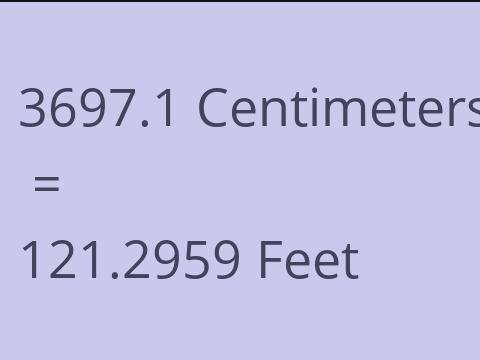 3697.1 CM TO FEET
