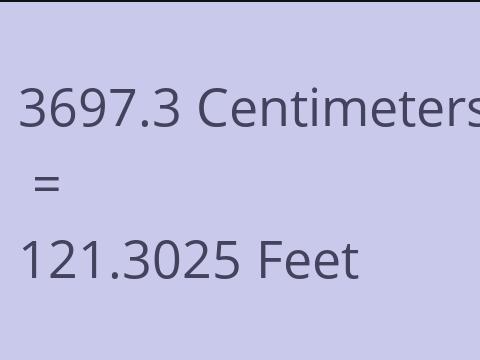 3697.3 CM TO FEET