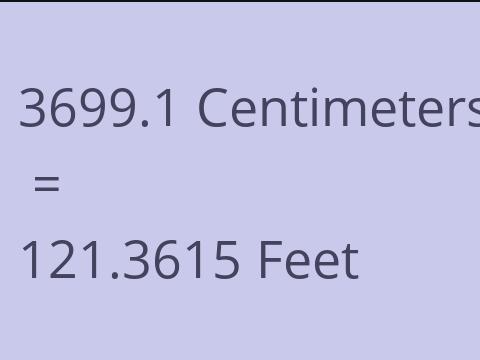 3699.1 CM TO FEET