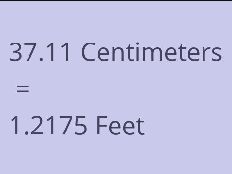 37.11 CM TO FEET