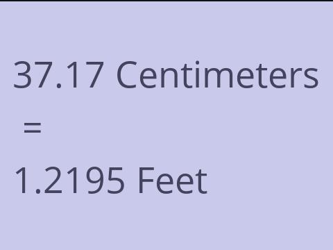 37.17 CM TO FEET