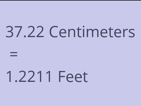 37.22 CM TO FEET