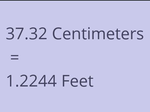 37.32 CM TO FEET