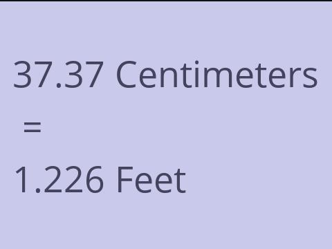 37.37 CM TO FEET