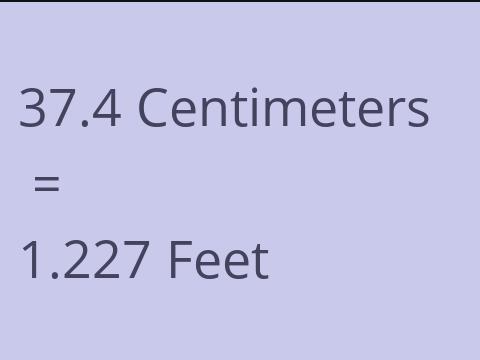 37.4 CM TO FEET