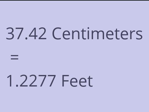 37.42 CM TO FEET