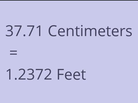 37.71 CM TO FEET