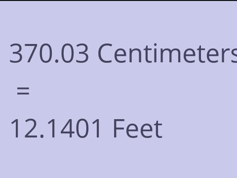 370.03 CM TO FEET