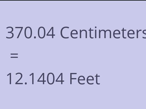 370.04 CM TO FEET