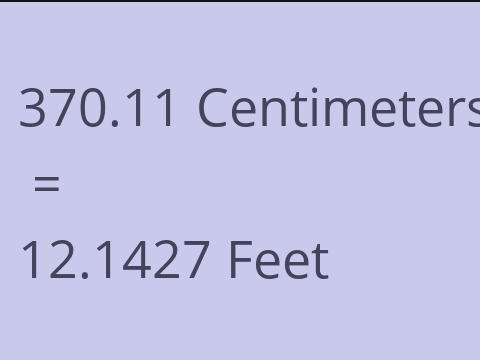 370.11 CM TO FEET