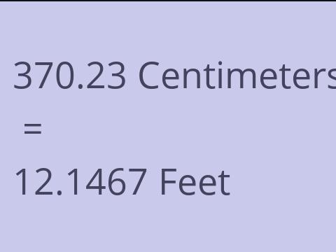 370.23 CM TO FEET