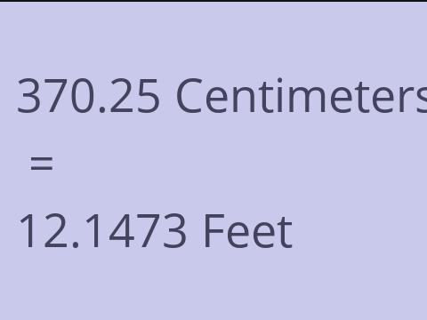 370.25 CM TO FEET