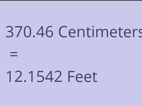 370.46 CM TO FEET