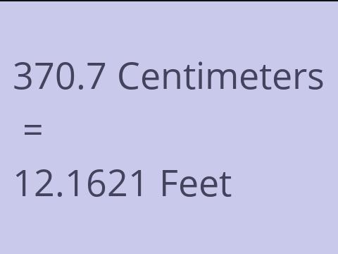 370.7 CM TO FEET