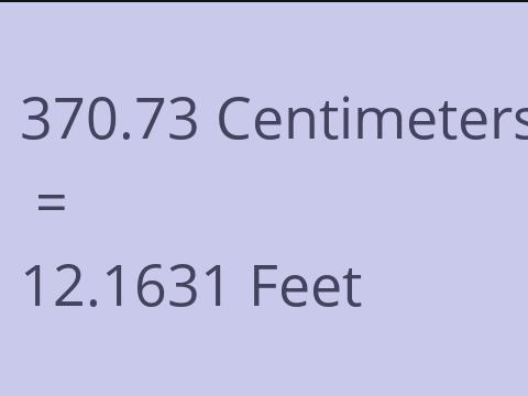 370.73 CM TO FEET