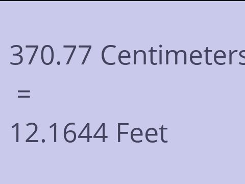 370.77 CM TO FEET