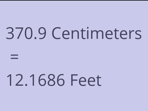 370.9 CM TO FEET