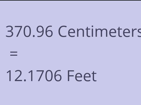 370.96 CM TO FEET