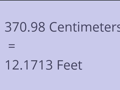 370.98 CM TO FEET