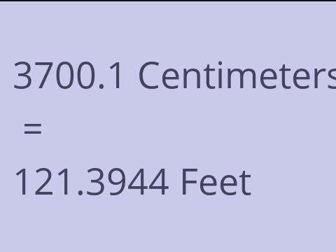 3700.1 CM TO FEET