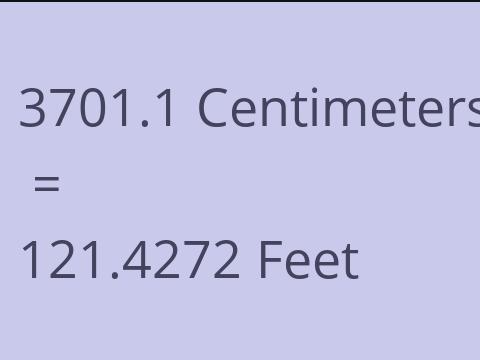 3701.1 CM TO FEET