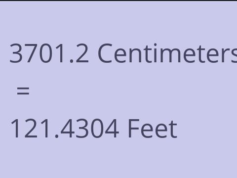 3701.2 CM TO FEET