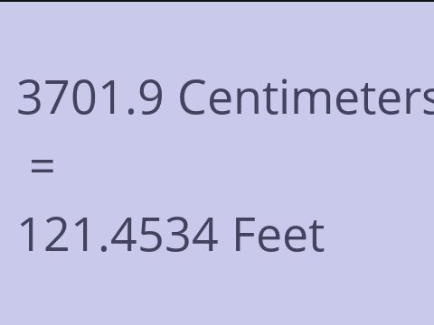 3701.9 CM TO FEET