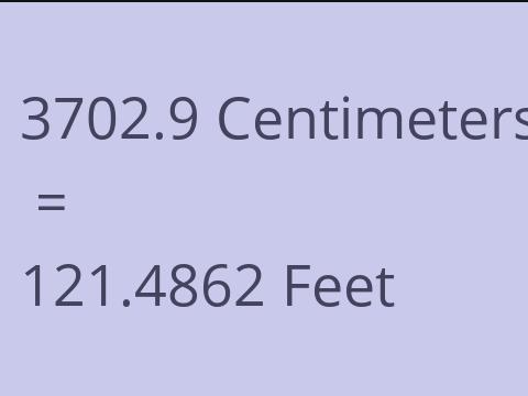 3702.9 CM TO FEET