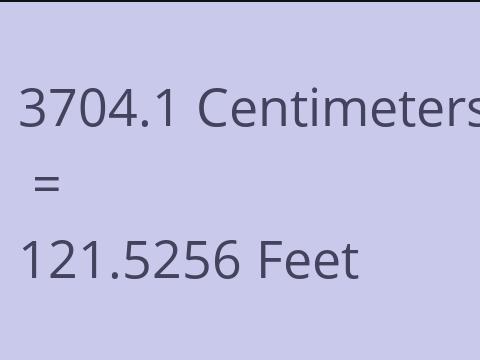 3704.1 CM TO FEET