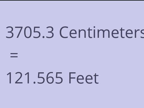 3705.3 CM TO FEET