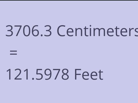 3706.3 CM TO FEET