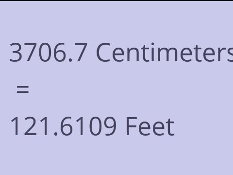3706.7 CM TO FEET