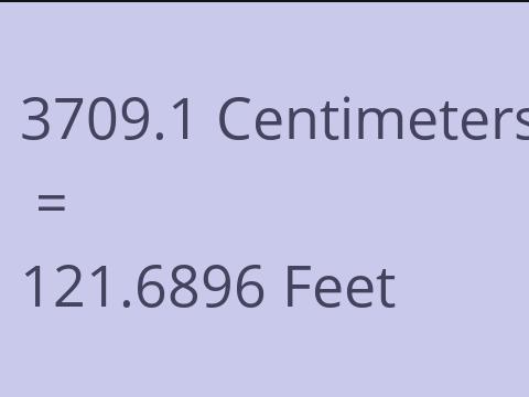 3709.1 CM TO FEET