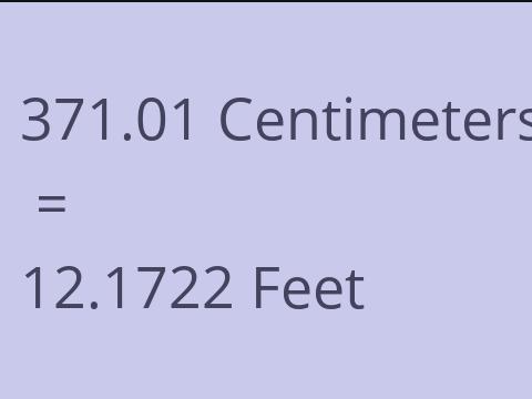 371.01 CM TO FEET