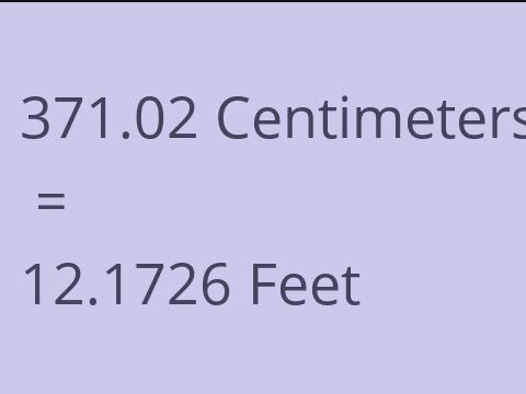 371.02 CM TO FEET