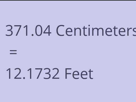 371.04 CM TO FEET