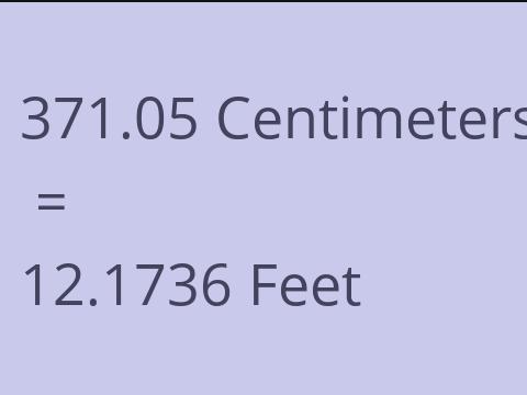 371.05 CM TO FEET