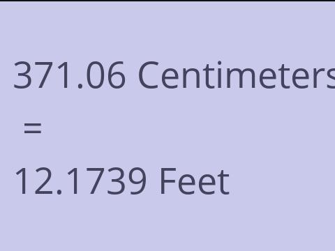 371.06 CM TO FEET